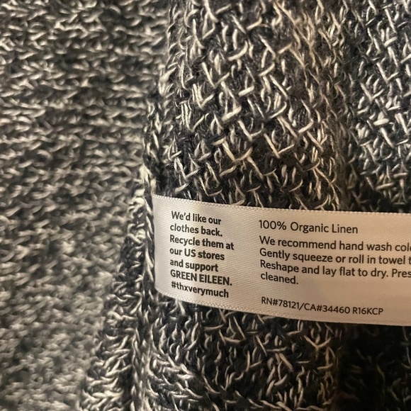 Eileen Fisher 100% Organic Linen Knit Open Front Cardigan Sz. XS - Picture 4 of 4